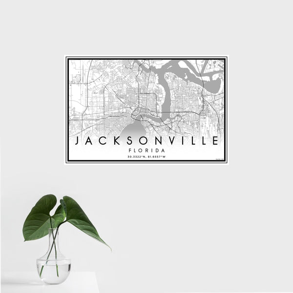 Jacksonville - Florida Classic Map Print