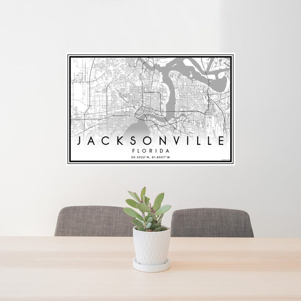 Jacksonville - Florida Classic Map Print