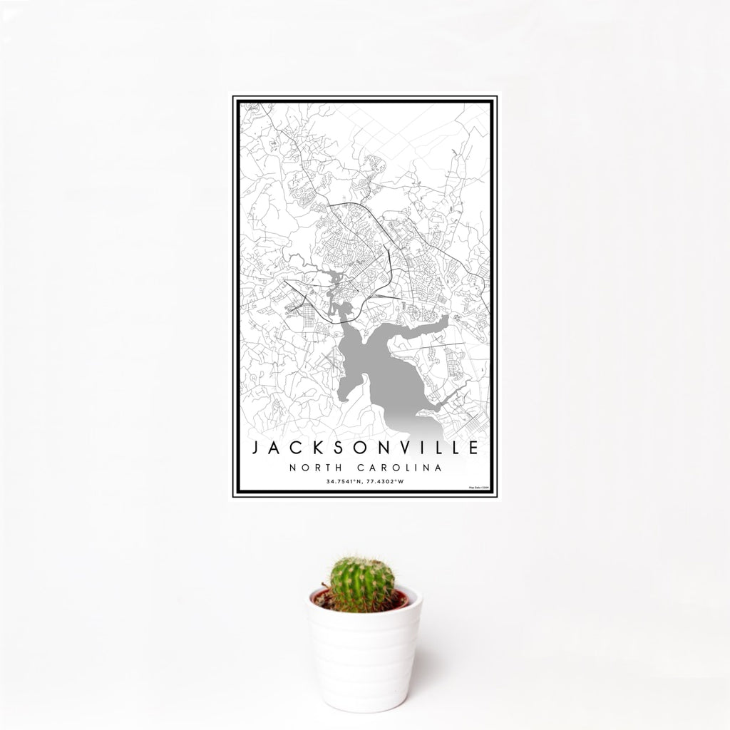 Jacksonville - North Carolina Classic Map Print