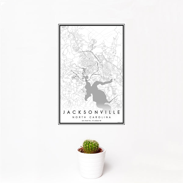 Jacksonville - North Carolina Classic Map Print