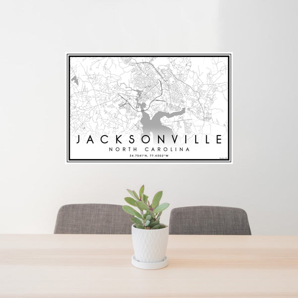 Jacksonville - North Carolina Classic Map Print