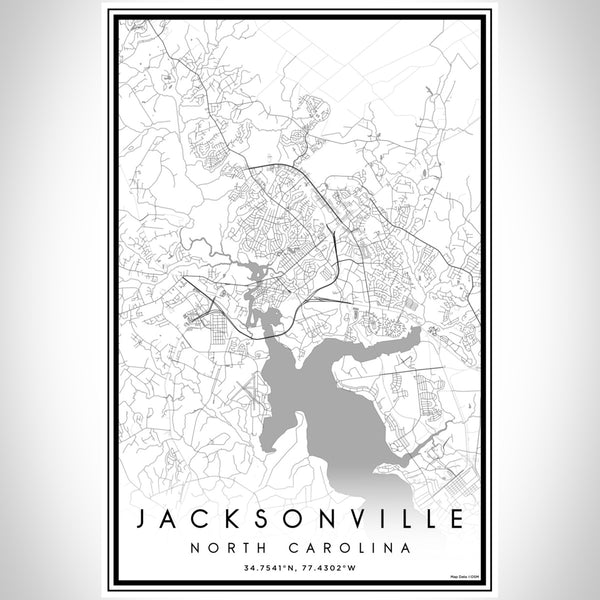 Jacksonville - North Carolina Classic Map Print