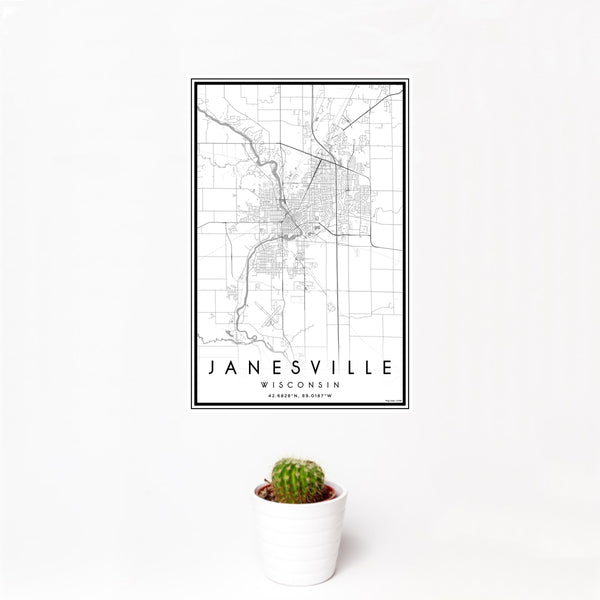 Janesville - Wisconsin Classic Map Print