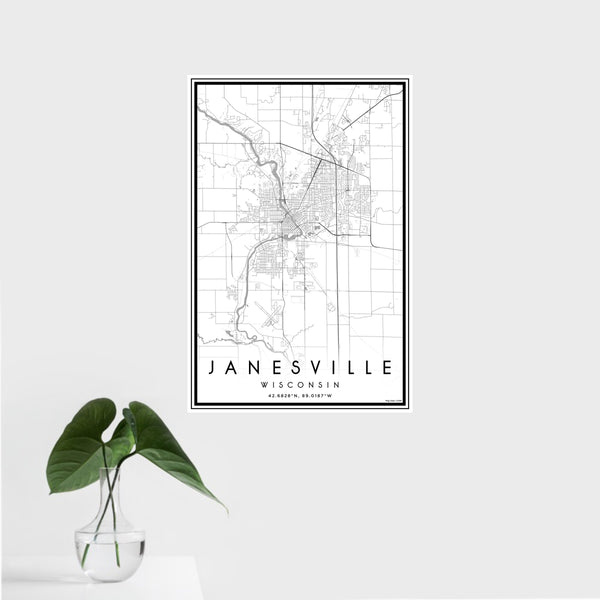 Janesville - Wisconsin Classic Map Print