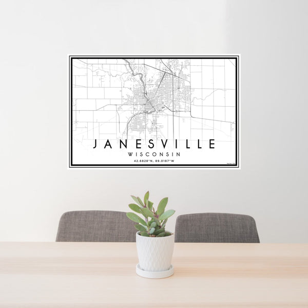 Janesville - Wisconsin Classic Map Print