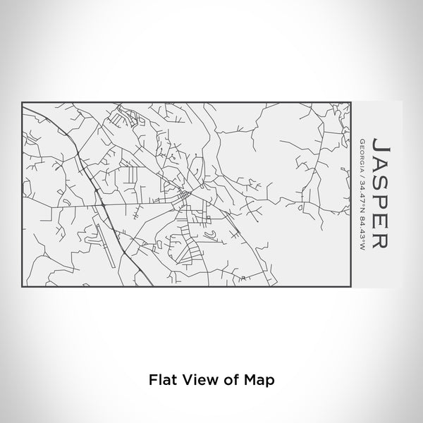 Rendered View of Jasper Georgia Map Engraving on 17oz Stainless Steel Insulated Cola Bottle in White