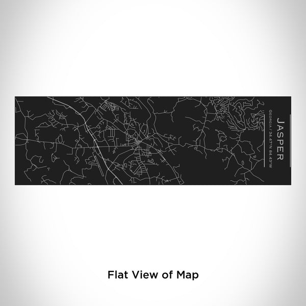 Rendered View of Jasper Georgia Map Engraving on 10oz Stainless Steel Insulated Cup with Sliding Lid in Black