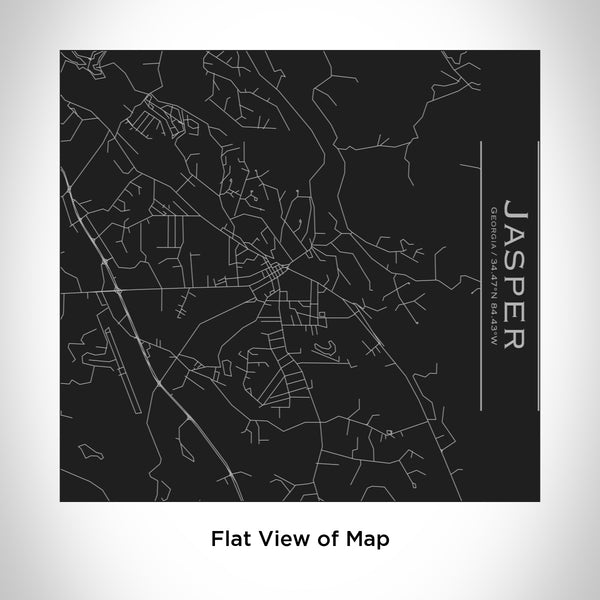 Rendered View of Jasper Georgia Map Engraving on 17oz Stainless Steel Insulated Tumbler in Black