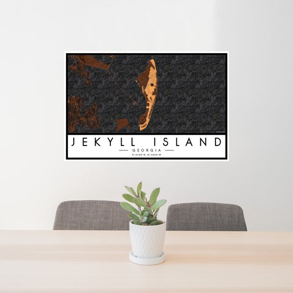 Jekyll Island - Georgia Map Print in Ember