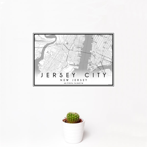 Jersey City - New Jersey Classic Map Print