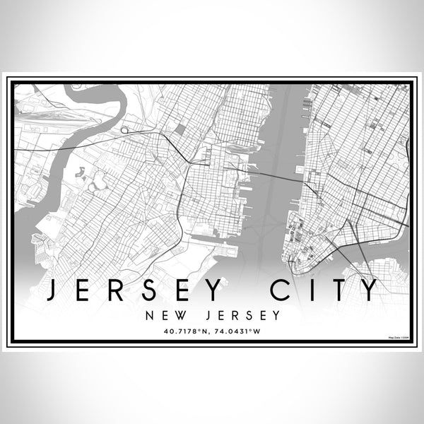 Jersey City - New Jersey Classic Map Print