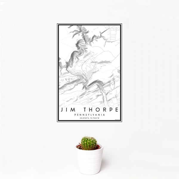 Jim Thorpe - Pennsylvania Classic Map Print