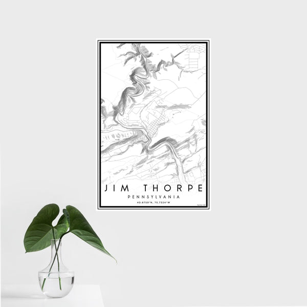 Jim Thorpe - Pennsylvania Classic Map Print