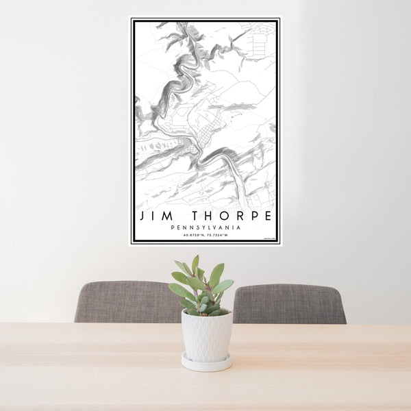 Jim Thorpe - Pennsylvania Classic Map Print