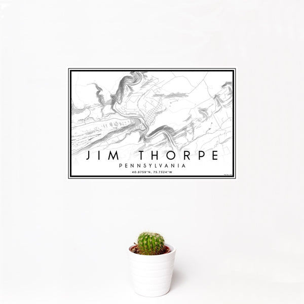 Jim Thorpe - Pennsylvania Classic Map Print