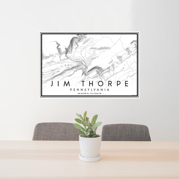 Jim Thorpe - Pennsylvania Classic Map Print