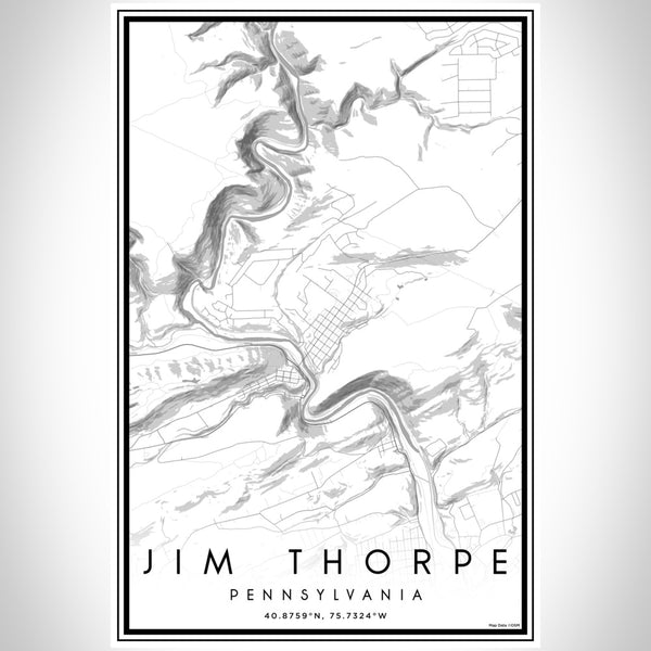 Jim Thorpe - Pennsylvania Classic Map Print