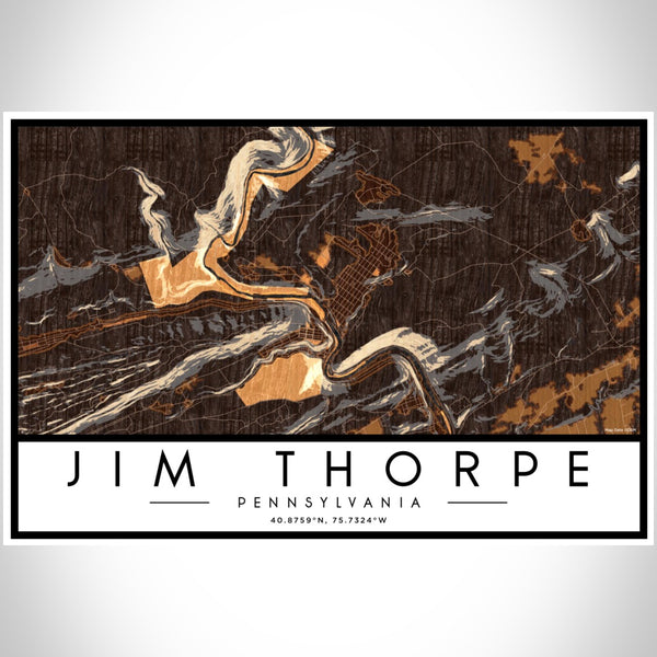 Jim Thorpe - Pennsylvania Map Print in Ember