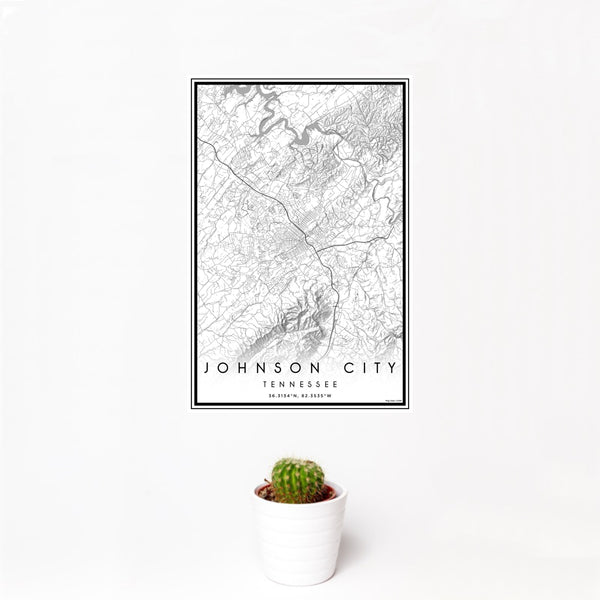 Johnson City - Tennessee Classic Map Print