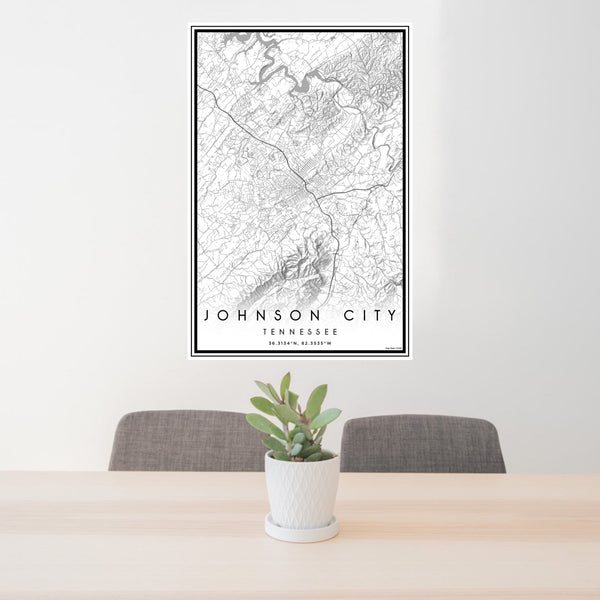 Johnson City - Tennessee Classic Map Print