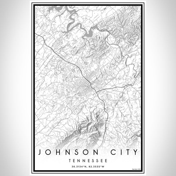 Johnson City - Tennessee Classic Map Print