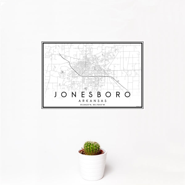 Jonesboro - Arkansas Classic Map Print