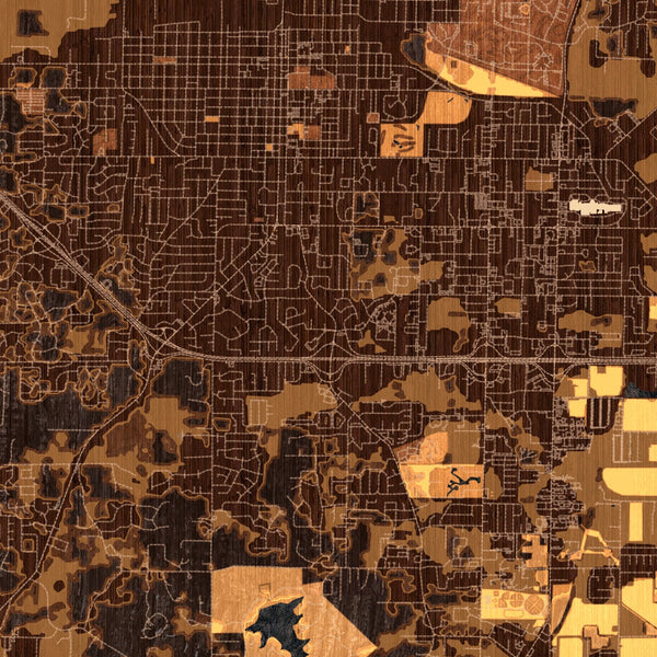 Jonesboro - Arkansas Map Print in Ember