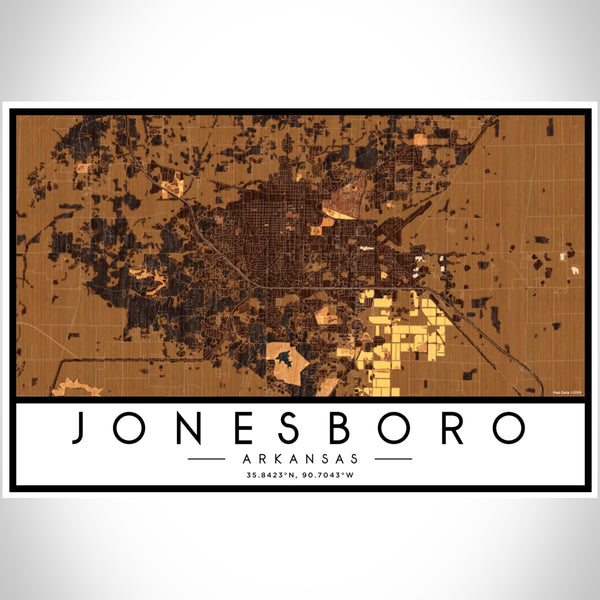 Jonesboro - Arkansas Map Print in Ember