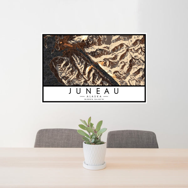 Juneau - Alaska Map Print in Ember