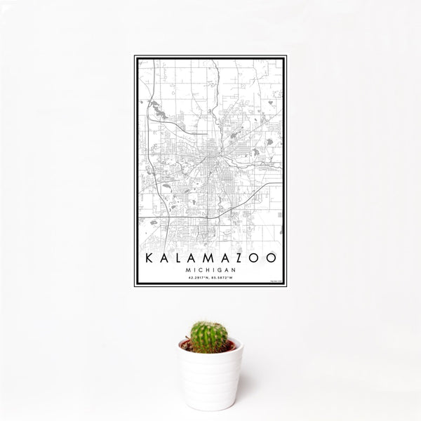 Kalamazoo - Michigan Classic Map Print