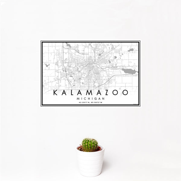 Kalamazoo - Michigan Classic Map Print