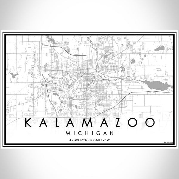 Kalamazoo - Michigan Classic Map Print