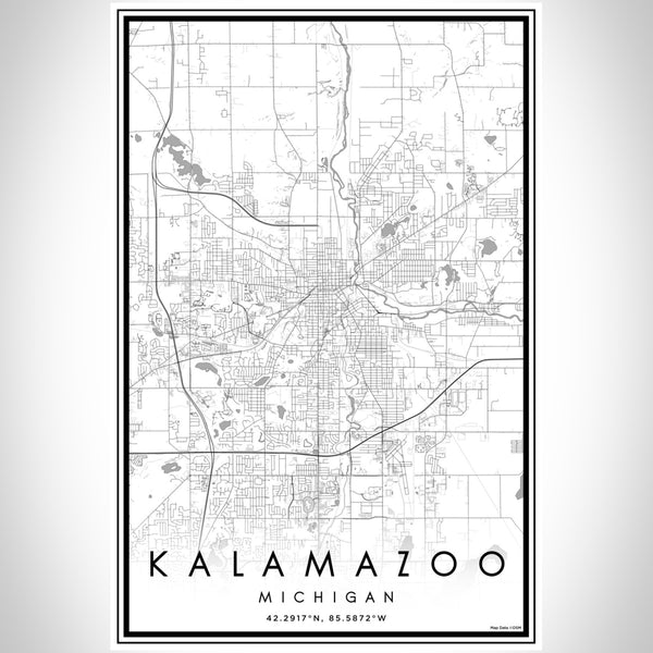Kalamazoo - Michigan Classic Map Print
