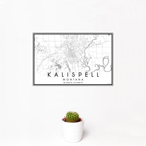 Kalispell - Montana Classic Map Print