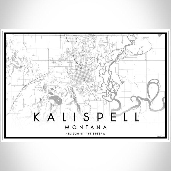 Kalispell - Montana Classic Map Print