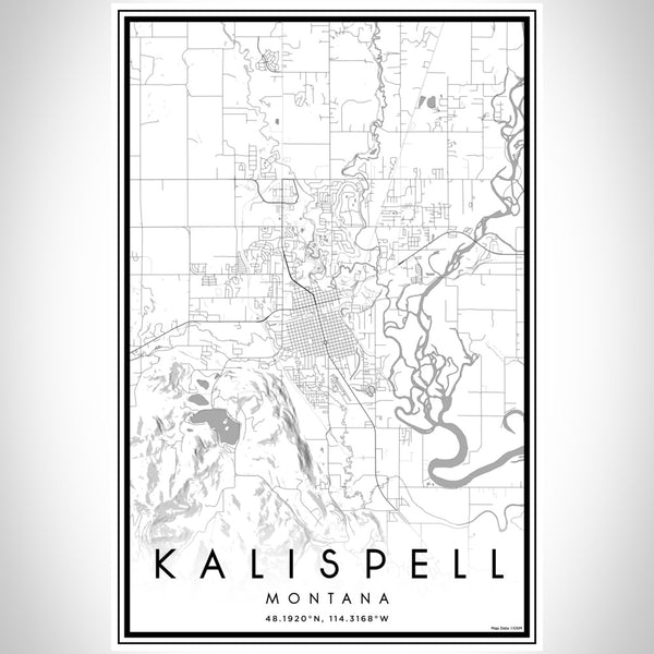 Kalispell - Montana Classic Map Print