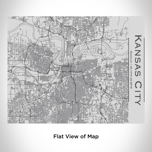 Kansas City - Missouri Map Bottle with Bamboo Top