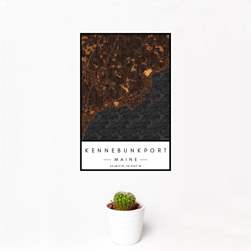 Kennebunkport - Maine Map Print in Ember