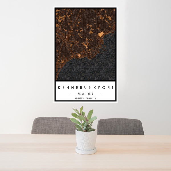 Kennebunkport - Maine Map Print in Ember