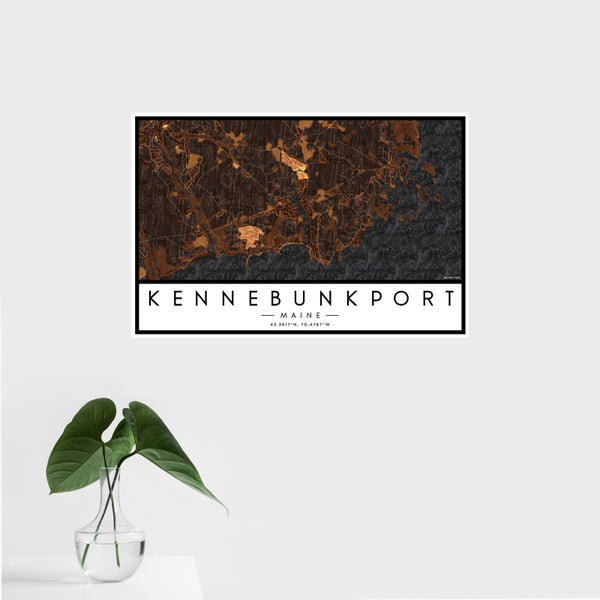 Kennebunkport - Maine Map Print in Ember