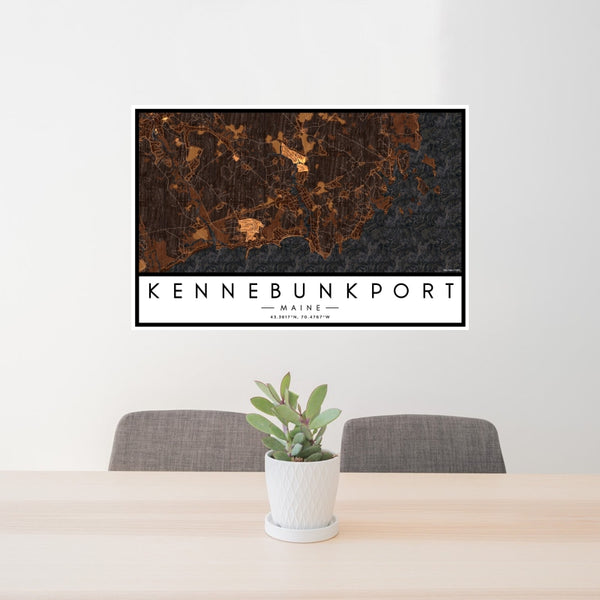 Kennebunkport - Maine Map Print in Ember