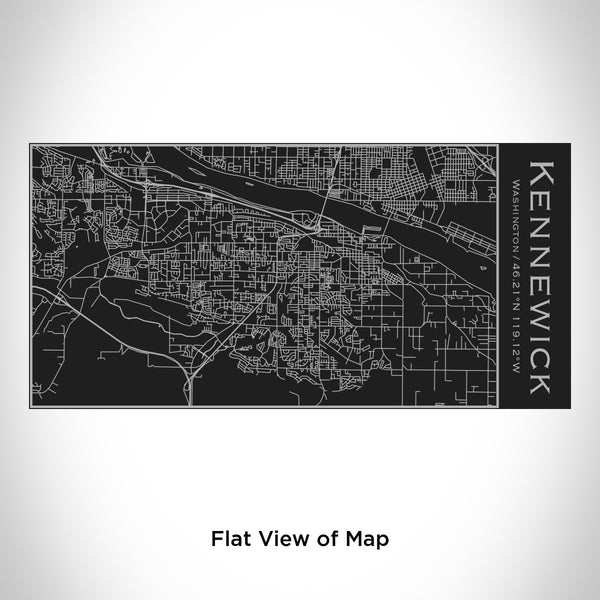 Kennewick - Washington Map Insulated Bottle in Matte Black