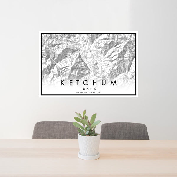 Ketchum - Idaho Classic Map Print