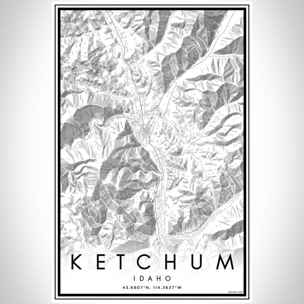 Ketchum - Idaho Classic Map Print