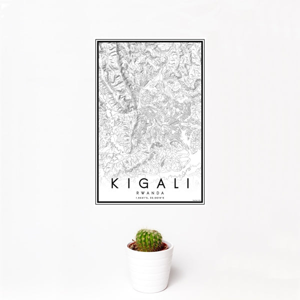 Kigali - Rwanda Classic Map Print