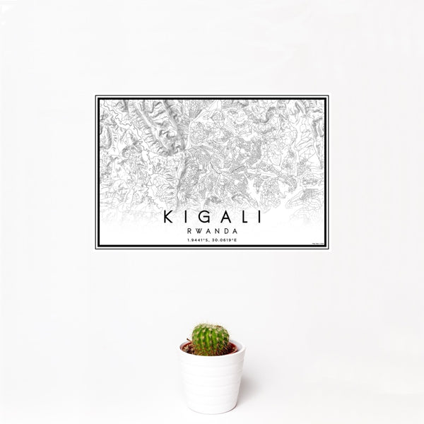Kigali - Rwanda Classic Map Print