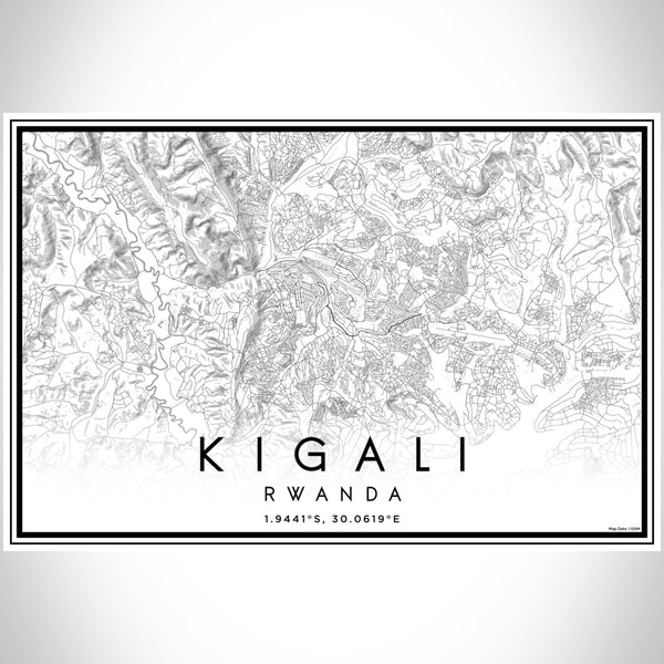 Kigali - Rwanda Classic Map Print