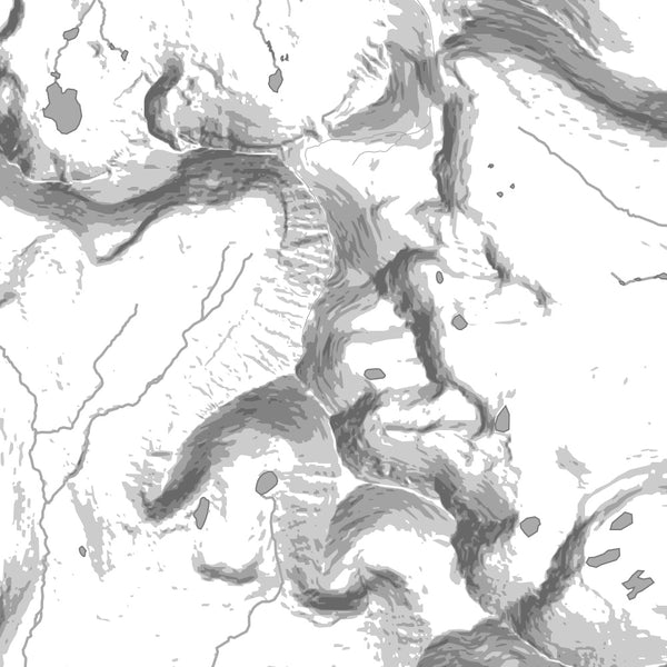 Kings Peak Utah Map Print in Classic Style Zoomed In Close Up Showing Details