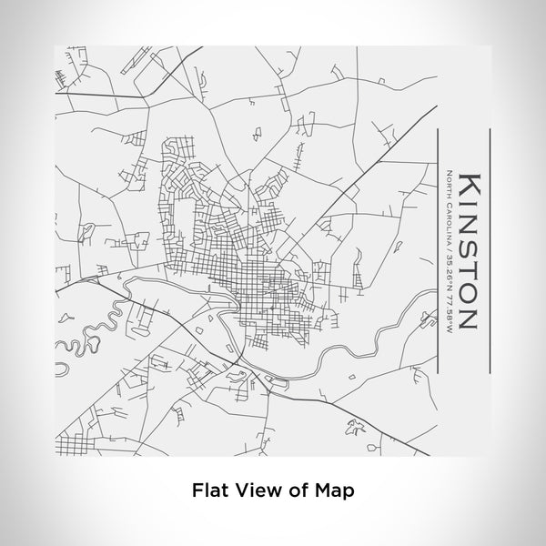Rendered View of Kinston North Carolina Map Engraving on 17oz Stainless Steel Insulated Tumbler in White