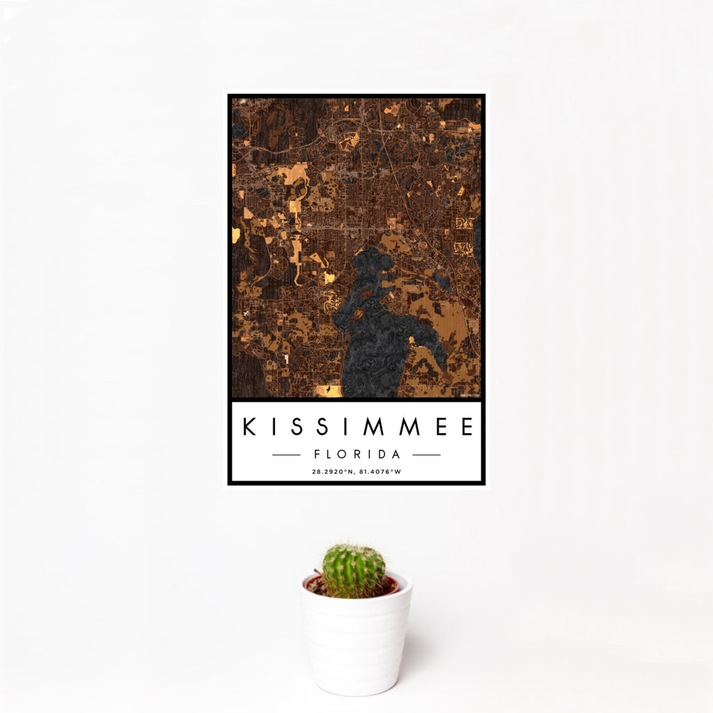 Kissimmee - Florida Map Print in Ember